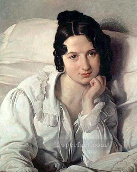 Portrait of Carolina Zucchi Romanticism Francesco Hayez Oil Paintings